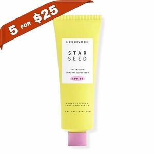 ⚡️ Herbivore 
Star Seed Silicone-Free 100% Mineral Facial Sunscreen SPF 30